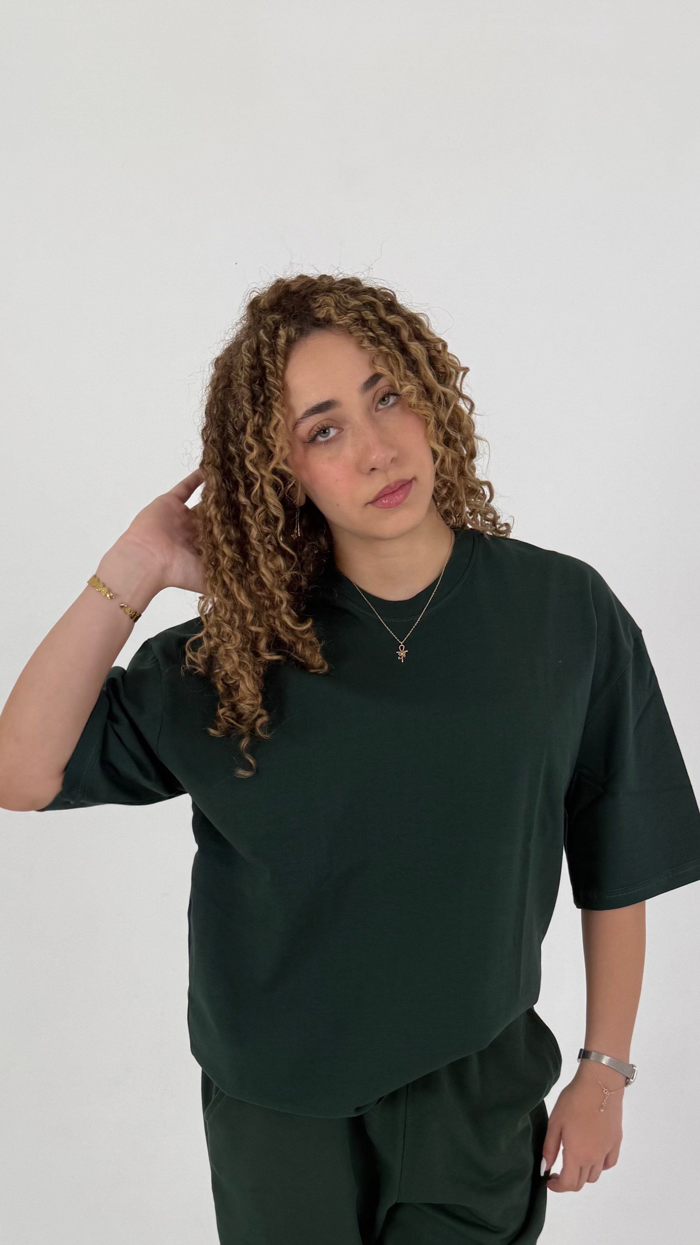 DARK GREEN OVERSIZED FIT T-SHIRT