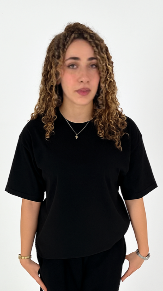 BLACK OVERSIZED FIT T-SHIRT