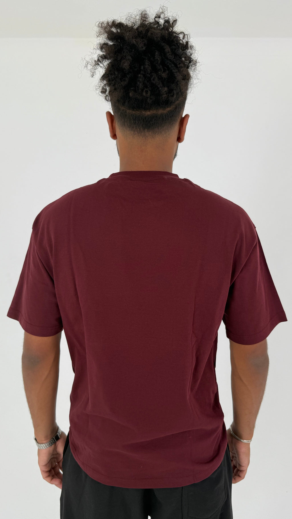 BURGUNDY OVERSIZED FIT T-SHIRT