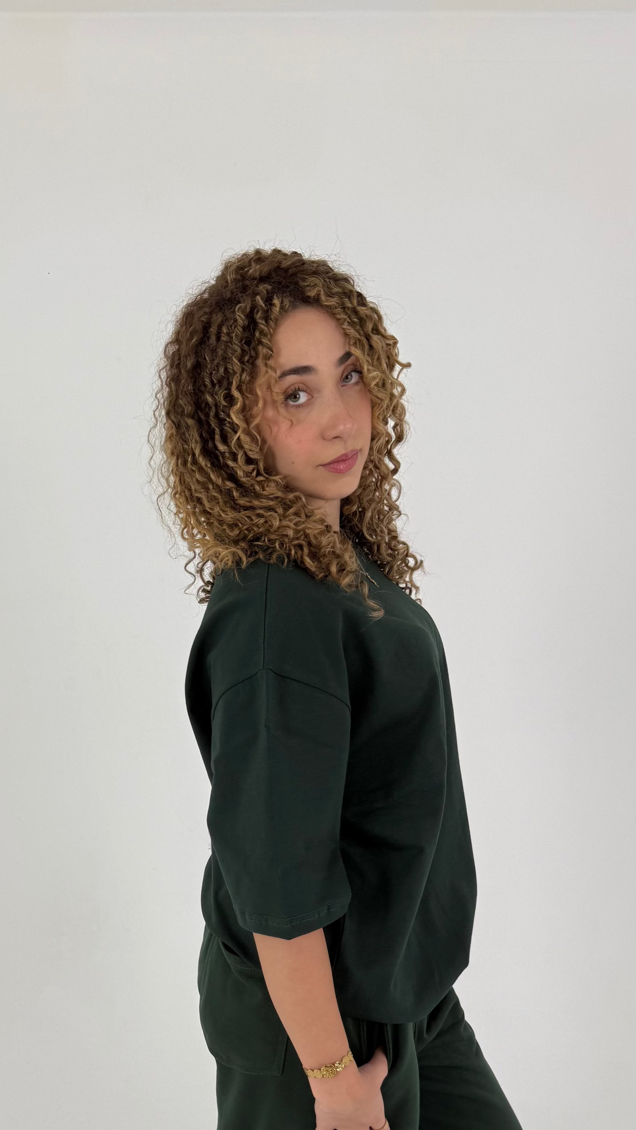 DARK GREEN OVERSIZED FIT T-SHIRT