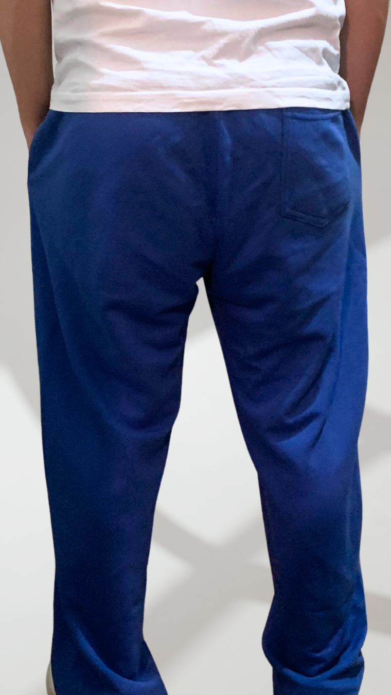 BLUE WIDE LEG BASIC PANTS