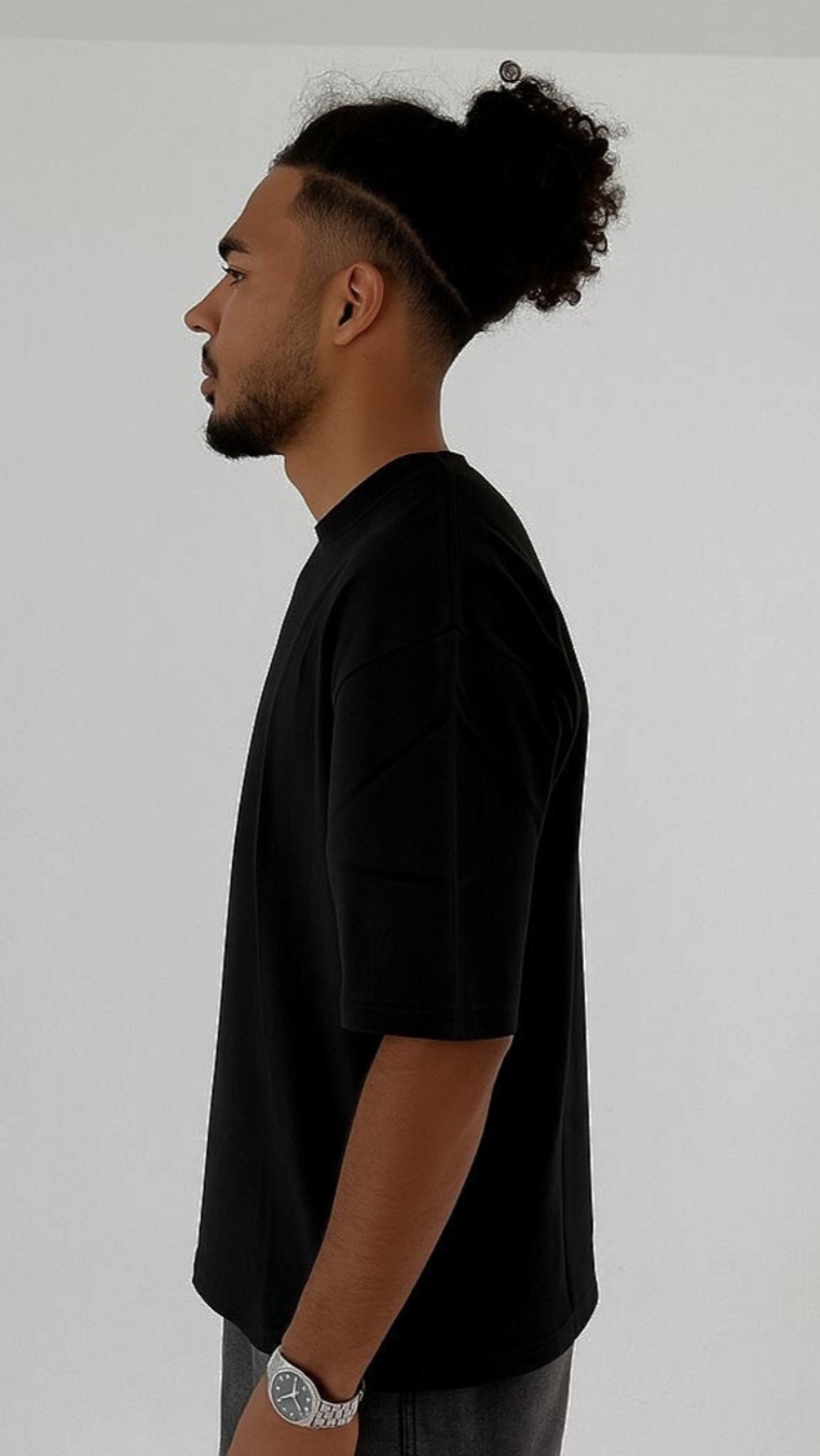 BLACK OVERSIZED FIT T-SHIRT