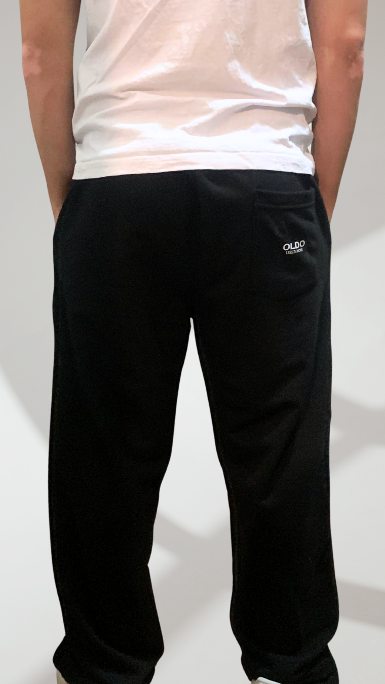 BLACK WIDE LEG BASIC PANTS