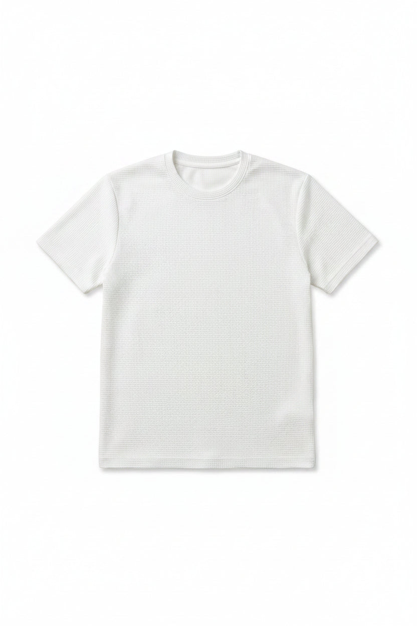 White Grid T-Shirt
